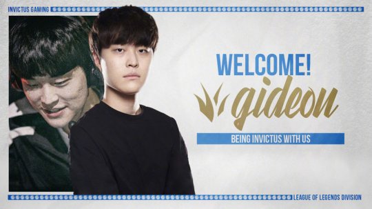 iG官方 韩国打野选手gideon以自由人身份加入